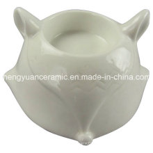 Fox Shaped Porcelana Artesanato, Cerâmica Candle Holders